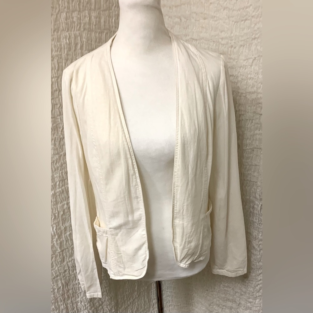 L & K White Lightweight Jacket Women Size Large